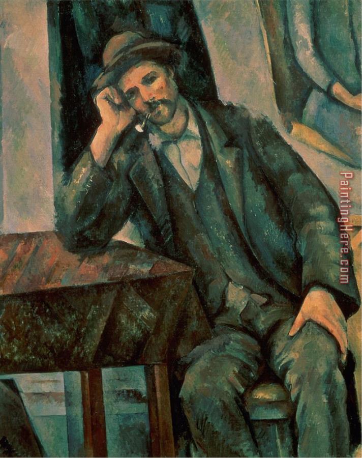 Paul Cezanne Man Smoking a Pipe 1890 92